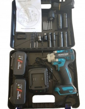 Μπουλονόκλειδο Παλμικό BORSTAIN 36V Με 2 Μπαταρίες 5Ah – 620Nm Ροπή