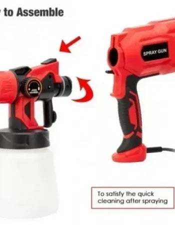 Ηλεκτρικό Πιστόλι Βαφής 550W | ZS18 Με Δοχείο 0.8lt & Ρυθμιζόμενο Ψεκασμό