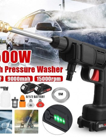 Επαναφορτιζόμενο Πιστόλι Πλυσίματος 200W Με Πίεση 30bar Και Μπαταρία 88V