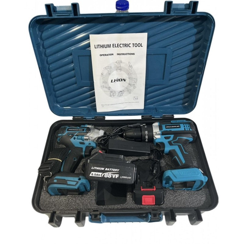 Δραπανοκατσάβιδο & Παλμικό Μπουλονοκλείδο Μπαταρίας Με LED Και Ισχυρή Ροπή