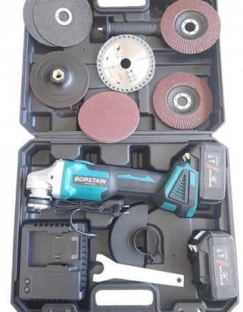 Γωνιακός Τροχός BORSTAIN 36V Με 2 Μπαταρίες 5Ah και Ρύθμιση Στροφών